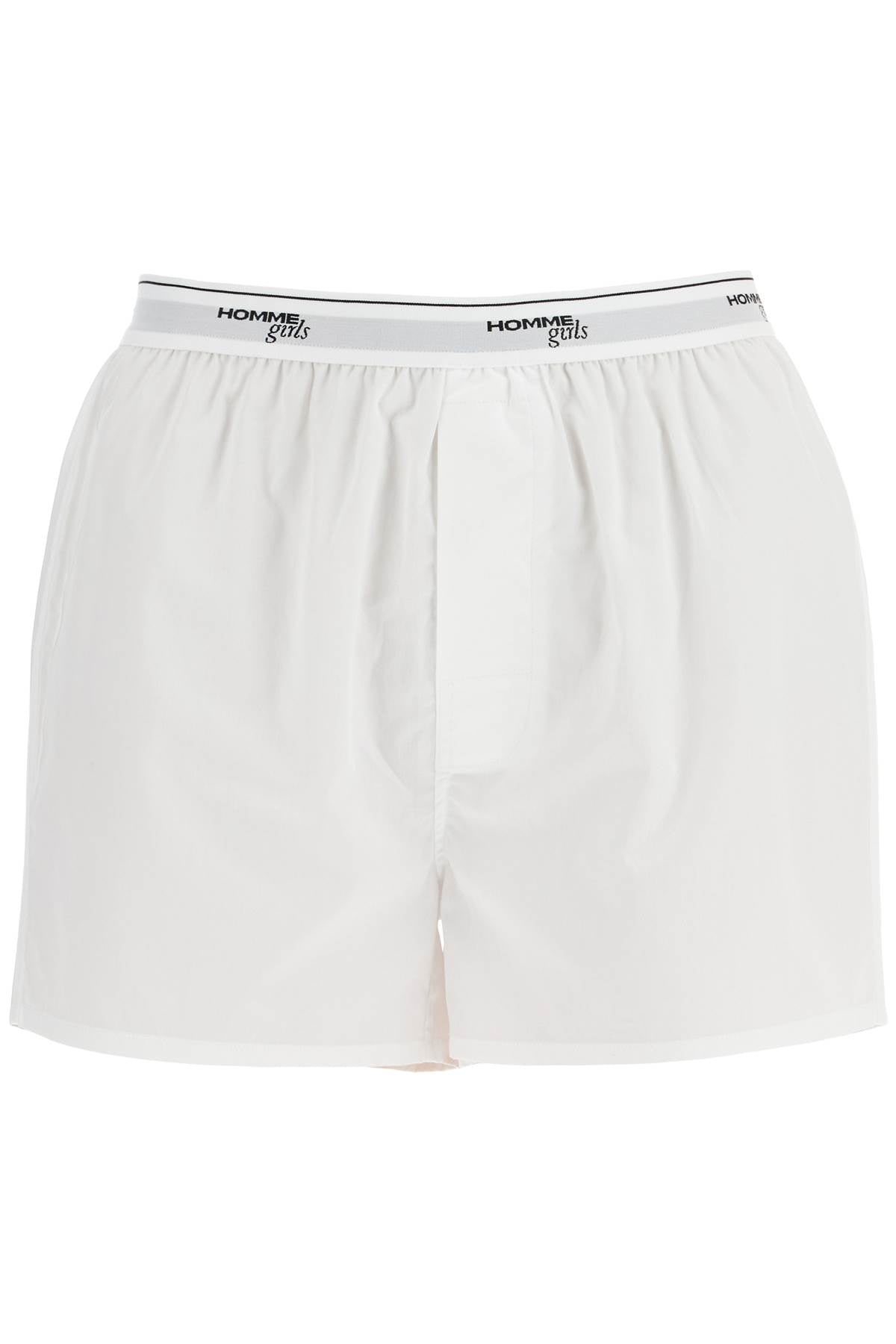 Boxer taille haute en coton blanc pour homme Homme Girls