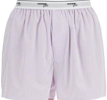 Homme Girls high-waisted lavender striped boxer