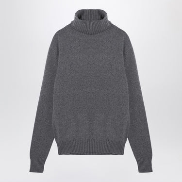 Ami Paris Light grey cashmere turtleneck jumper
