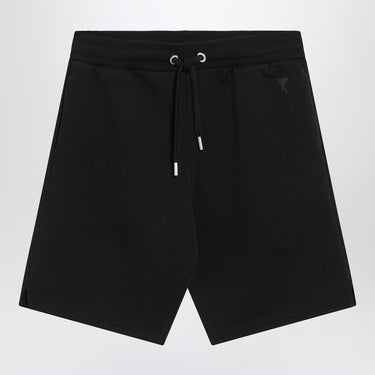 Ami Paris Black Ami de Coeur Shorts