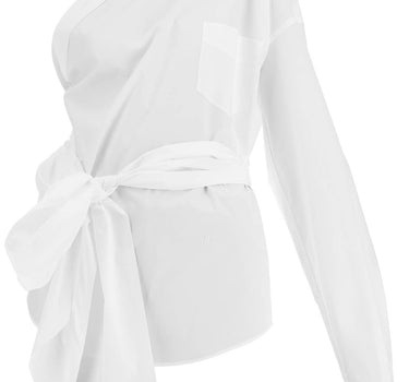 Moschino one-shoulder poplin stretch