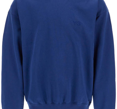 Y-3 blue cotton crewneck sweatshirt for men