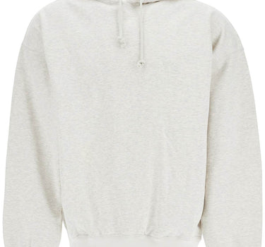 Y-3 light grey cotton and recycled polyester hoodie for men