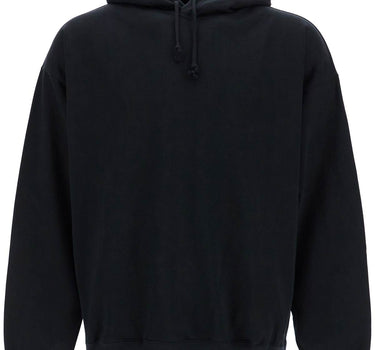 Y-3 black cotton hoodie with gfx print