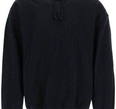 Y-3 men's black hoodie in recycled cotton and polyester