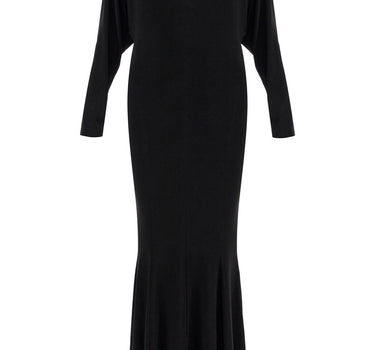 Norma Kamali mermaid-style dress with dolman sleeves