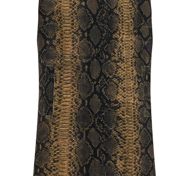 Norma Kamali brown python print sleeveless mini dress