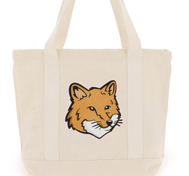 Maison Kitsune fox head tote bag