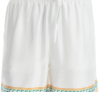 Casablanca silk bermuda shorts 'crayon temple