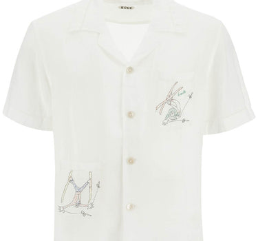 Bode embroidered linen shirt