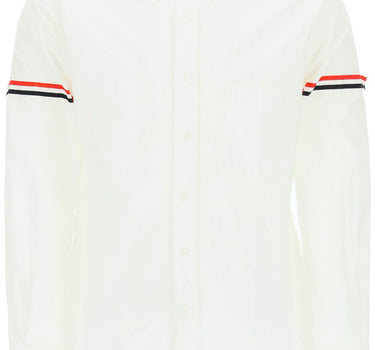 Thom Browne oxford button-down shirt with rwb armbands