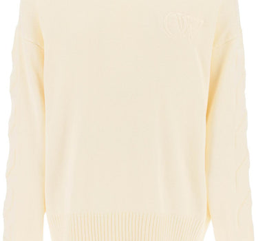 Off White Off-White sweater with embossed diagonal motif