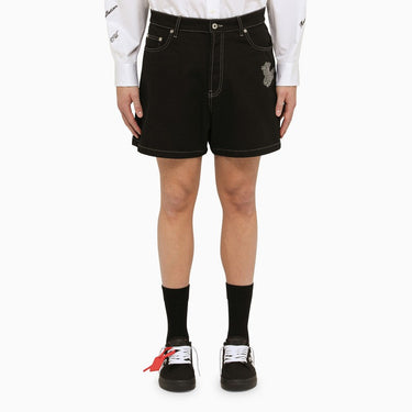 Off White Off-White™ Black cotton short with logo