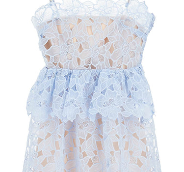 Self-Portrait Self Portrait mini organza lace dress in 9