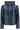 HERNO cropped down jacket with hood in ultralight dark blue nylon