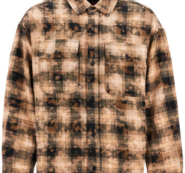 Palm Angels 'flannel shirt with curved logo