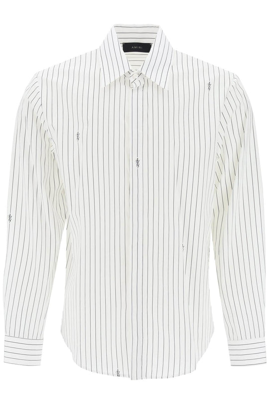 Amiri striped shirt with staggered logo