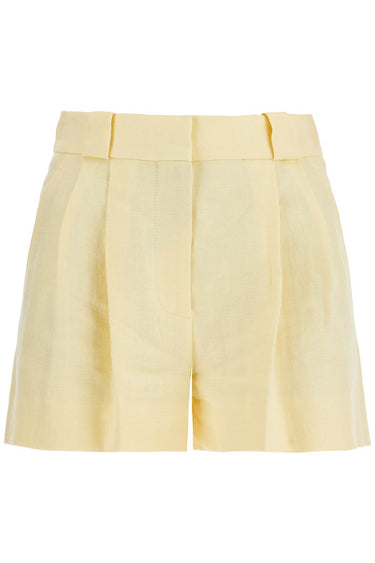 Short taille haute en lin jaune clair Blaze Milano