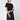 Maison Kitsuné Maison Kitsuné Black T-shirt with logo patch