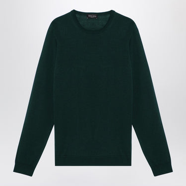 Roberto Collina Bottle green merino wool crew-neck sweater