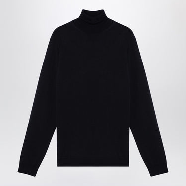 Roberto Collina Navy merino wool turtleneck sweater