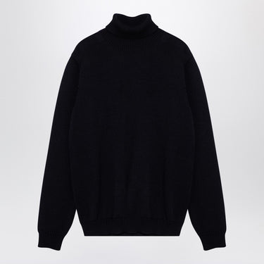Roberto Collina Navy merino wool turtleneck pullover