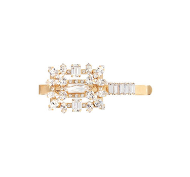 Roger Vivier hair clip with decorative stones light gold