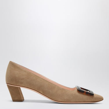 ROGER VIVIER Belle Vivier tobacco suede Décolletté