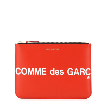 Comme Des Garcons Wallet leather pouch with logo