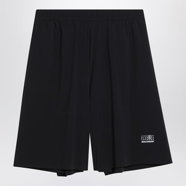 MM6 X Salomon Black nylon short with logo