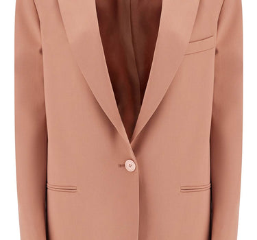 THE ANDAMANE elegant dark pink synthetic blazer