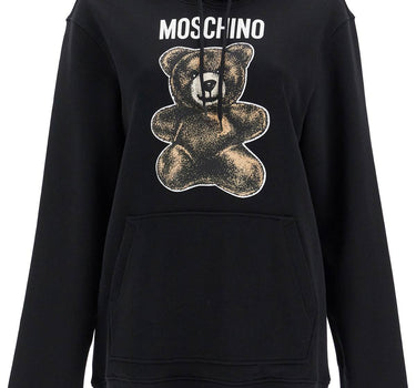 moschino teddy bear hooded sweat