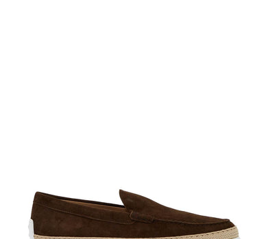 Tod'S suede slip-on with rafia insert