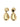 Pebble Double-Drop Sterling Gold Earrings by Phoebe Philo
