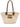 Beige Straw Logo Tote by Miu Miu